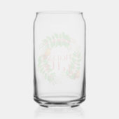 Krans Hulst Kerst Licht Teal Blikvorm Glas (Achterkant)