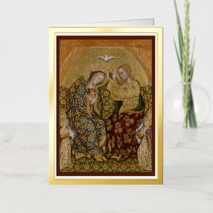 Krans Jezus en Maria folie wenskaart