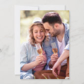 Krans kalligrafie foto bruiloft save the date (Achterkant)