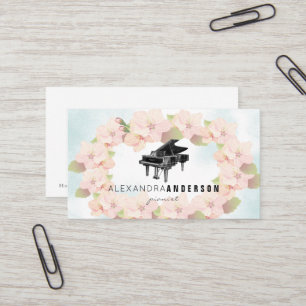 Krans Kersenbloesems  Piano Visitekaartje