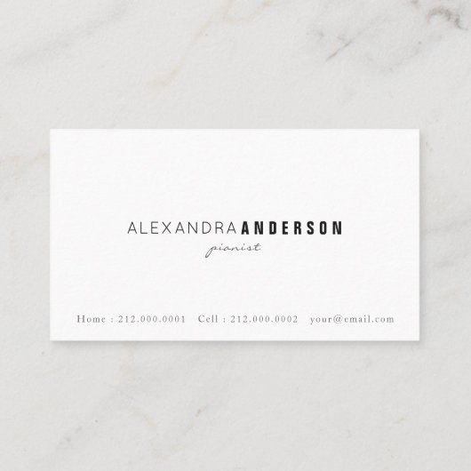 Krans Kersenbloesems  Piano Visitekaartje (Achterkant)