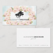 Krans Kersenbloesems  Piano Visitekaartje (Voorkant / Achterkant)
