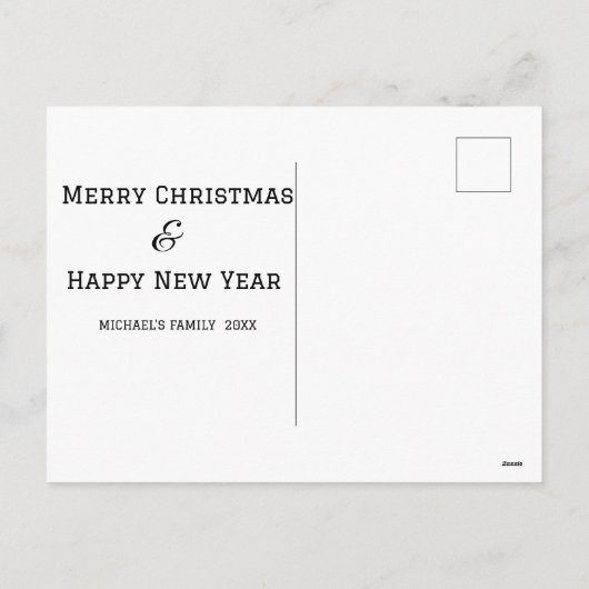 Krans Kerst Ansichtkaart - Eigen Foto Feestdagenkaart (Achterkant)