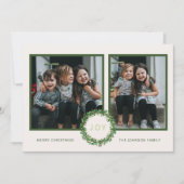 Krans Kerst Feest Foto Kaart (Voorkant)