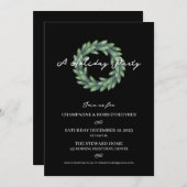 krans kerst feest uitnodiging (Voorkant / Achterkant)