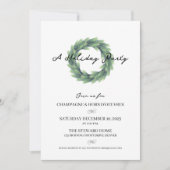 krans kerst feest uitnodiging (Voorkant)