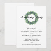 krans kerst feest uitnodiging (Voorkant / Achterkant)