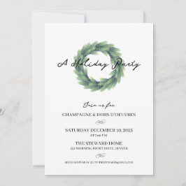 krans kerst feest uitnodiging