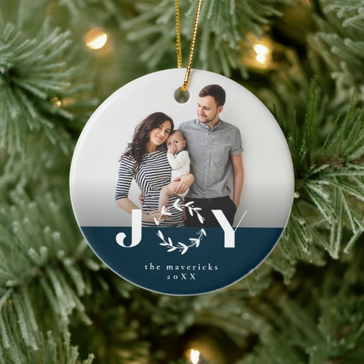 Krans kerst foto ornament (Boom)
