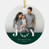 Krans kerst foto ornament met vreugde (Voorkant)