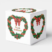 Krans Kerst Hart Venster Favor Doos Bedankdoosjes (Achterkant)