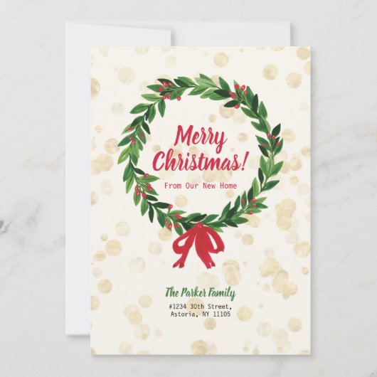 Krans Kerst Mis Beweging Aankondiging (Voorkant)