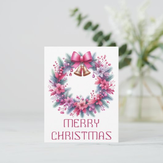Krans Kerstkaart (Staand voorkant)