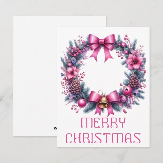 Krans Kerstkaart (Voorkant / Achterkant)