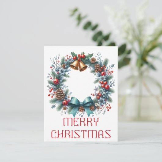 Krans Kerstkaart (Staand voorkant)