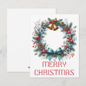 Krans Kerstkaart (Voorkant / Achterkant)