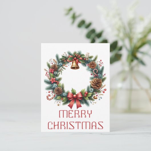 Krans Kerstkaart (Staand voorkant)