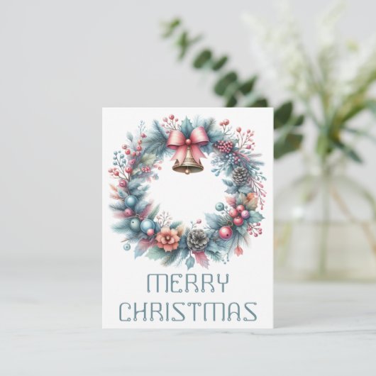 Krans Kerstkaart (Staand voorkant)