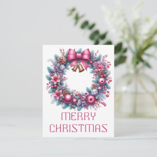 Krans Kerstkaart (Staand voorkant)