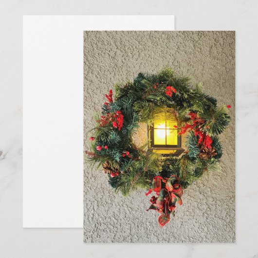 Krans kerstkaart (Voorkant / Achterkant)