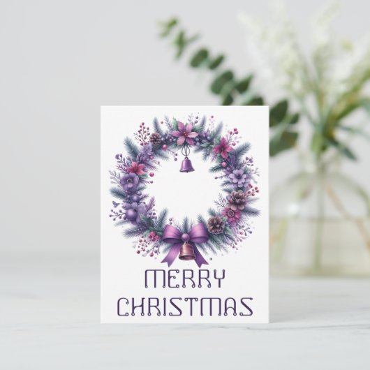 Krans Kerstkaart (Staand voorkant)