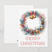 Krans Kerstkaart (Voorkant / Achterkant)