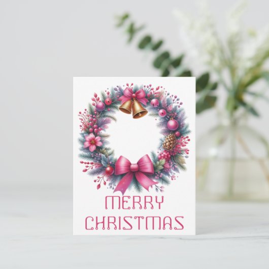 Krans Kerstkaart (Staand voorkant)