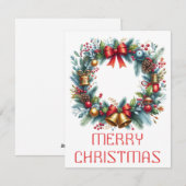 Krans Kerstkaart (Voorkant / Achterkant)