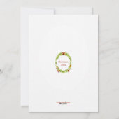 Krans kerstkaart met vakantiefoto (Achterkant)