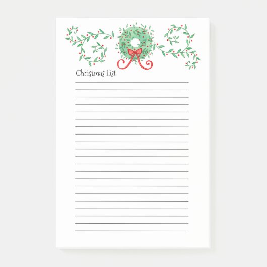 Krans Kerstlijst 4 x 6 Post-it® Notes (Voorkant)