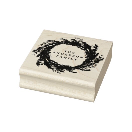 Krans Kerstmis modern minimaal elegant Rubberstempel (Stempel)