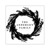 Krans Kerstmis modern minimaal elegant Rubberstempel (Afrduk)