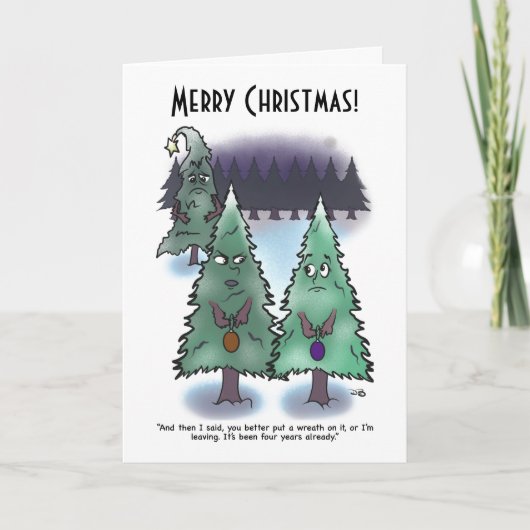 Krans Kerstmiskaart Vouwkaart Kaart (Voorkant)