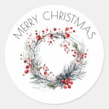 Krans Kerststicker