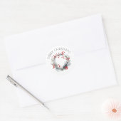 Krans Kerststicker Ronde Sticker (Envelop)