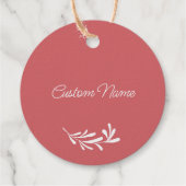 Krans kersttag – gepersonaliseerd cadeau bedankjes labels (Achterkant)