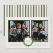 Krans Kerstvakantie Fotokaart Feestdagenkaart (Voorkant / Achterkant)