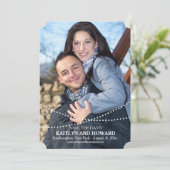 Krans kralen Foto Kennisgeving aankondiging datum (Staand voorkant)