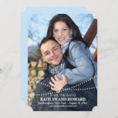 Krans kralen Foto Kennisgeving aankondiging datum (Voorkant / Achterkant)