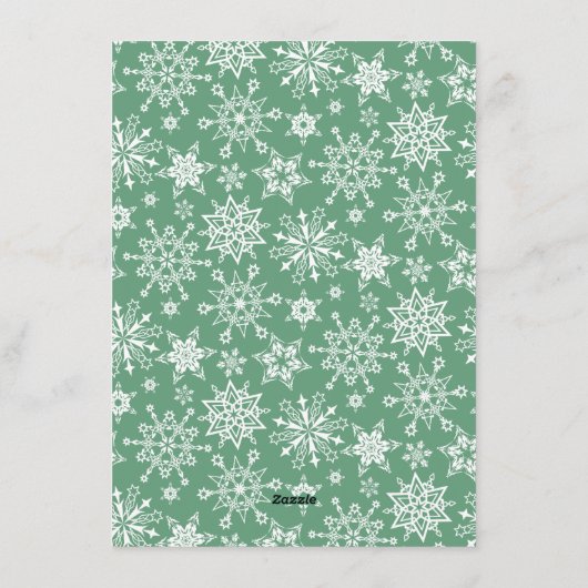 Krans Landschap Hulst Bes Kerstboom Winter Kerstmi Feestdagenkaart (Achterkant)