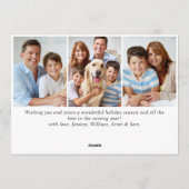 Krans landschap hulstbes en dennen 4 FOTO Wenskaar Feestdagenkaart (Achterkant)