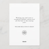 Krans landschap hulstbes kersenhout naaldbos kerst feestdagenkaart (Achterkant)