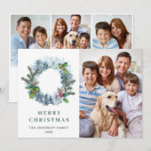 Krans Landschap Kerstbos 4 FOTO Felicitaties Feestdagenkaart (Voorkant / Achterkant)