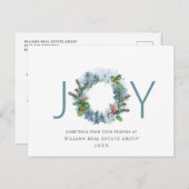 Krans Landschap Kerstmis Hulst Bes Holiday Briefkaart (Voorkant / Achterkant)