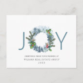 Krans Landschap Kerstmis Hulst Bes Holiday Briefkaart (Voorkant)