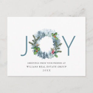 Krans Landschap Kerstmis Hulst Bes Holiday Briefkaart
