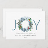 Krans Landschap Kerstmis Wens Bos Feestdagenkaart (Voorkant / Achterkant)