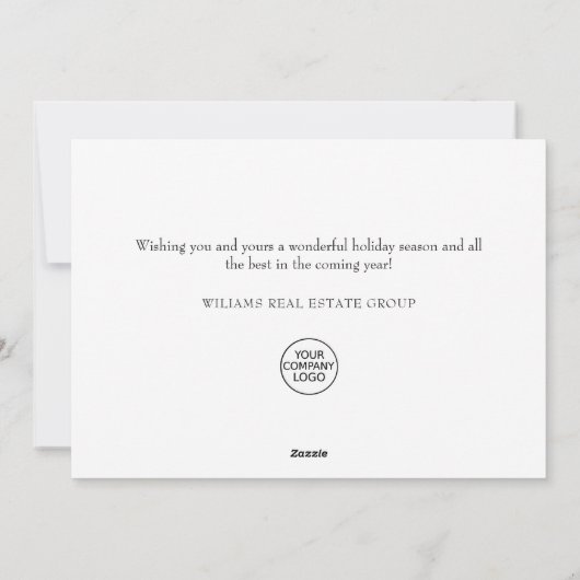 Krans Landschap Kerstmis Wens Bos Feestdagenkaart (Achterkant)