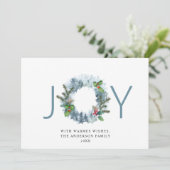 Krans Landschap Kerstmis Woud Groet Feestdagenkaart (Staand voorkant)