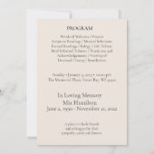 Krans Magnolia Elegant Begrafenisprogramma Kaart (Achterkant)